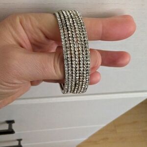 Rhinestone costume bangles